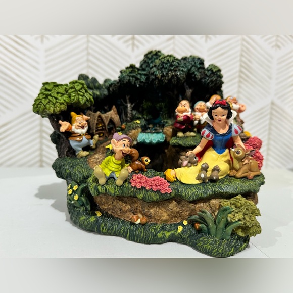 HTF Rare Snow White & Seven Dwarfs‎ Water Fountain Disney Store Collectible - Picture 1 of 11